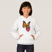 Schmetterling mit Herz Hoodie (Vorne ganz)