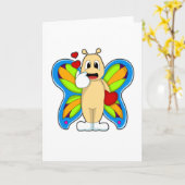 Schmetterling mit Herz Karte (Gelbe Blume)
