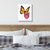 Schmetterling mit Herz Leinwanddruck (Insitu (Schlafzimmer))