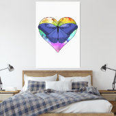 Schmetterling mit Herz Leinwanddruck (Insitu (Schlafzimmer))