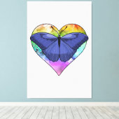 Schmetterling mit Herz Leinwanddruck (Insitu (Holzboden))
