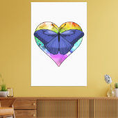 Schmetterling mit Herz Leinwanddruck (Insitu (Wohnzimmer))