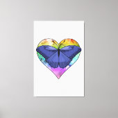 Schmetterling mit Herz Leinwanddruck (Vorderseite)