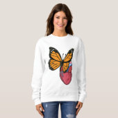 Schmetterling mit Herz Sweatshirt (Vorne ganz)