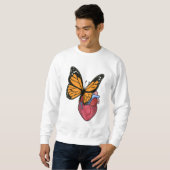 Schmetterling mit Herz Sweatshirt (Vorne ganz)