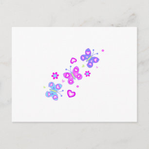 Schmetterling mit Herzen Postkarte