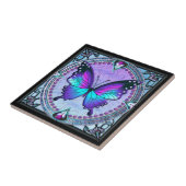 Schmetterling mit Hintergrund Fliese (Seite)