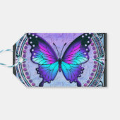 Schmetterling mit Hintergrund Geschenkanhänger (Rückseite Horizontal)