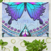 Schmetterling mit Hintergrund Geschirrtuch (Gefaltet)