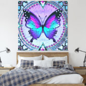 Schmetterling mit Hintergrund Leinwanddruck (Insitu (Schlafzimmer))