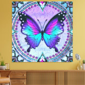 Schmetterling mit Hintergrund Leinwanddruck (Insitu (Wohnzimmer))