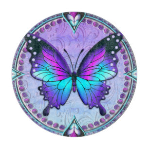 Schmetterling mit Hintergrund Schneidebrett
