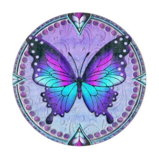 Schmetterling mit Hintergrund Schneidebrett (Vorderseite)