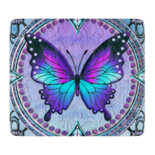 Schmetterling mit Hintergrund Schneidebrett