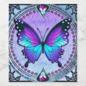 Schmetterling mit Hintergrund Weinetikett (Einzelnes Label)