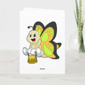 Schmetterling mit Honig Karte (Rückseite)