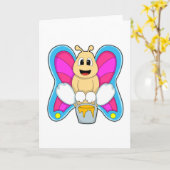 Schmetterling mit Honig Karte (Gelbe Blume)