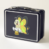 Schmetterling mit Honig Metall Brotdose (Rückseite)