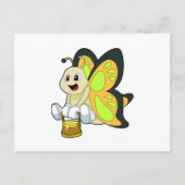 Schmetterling mit Honig Postkarte (Vorderseite)