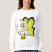 Schmetterling mit Honig Sweatshirt (Vorderseite)