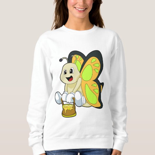 Schmetterling mit Honig Sweatshirt (Vorderseite)