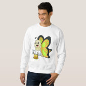 Schmetterling mit Honig Sweatshirt (Vorne ganz)