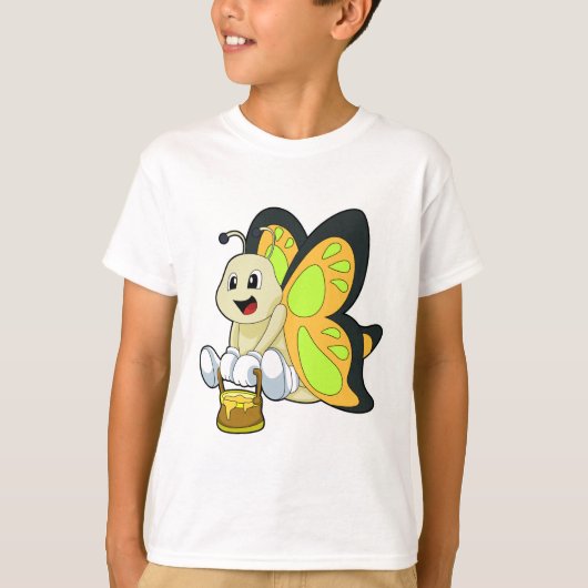 Schmetterling mit Honig T-Shirt (Vorderseite)