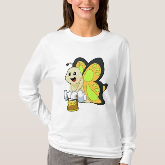 Schmetterling mit Honig T-Shirt (Vorderseite)