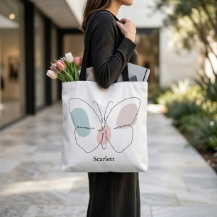 Schmetterling mit individuellem Namen Tasche