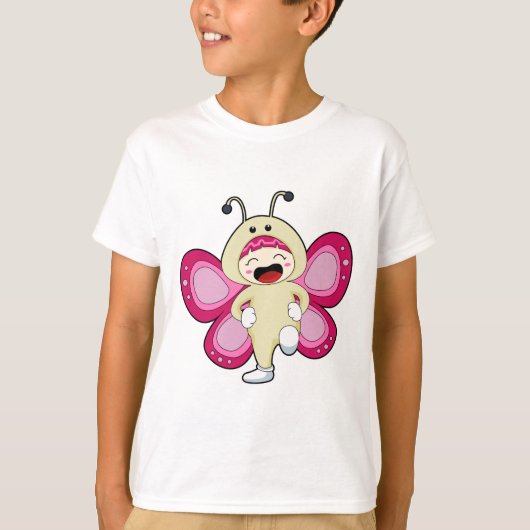 Schmetterling mit Kostüm T-Shirt (Vorderseite)