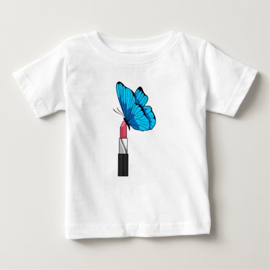 Schmetterling mit Lipstick Baby T-shirt (Vorderseite)