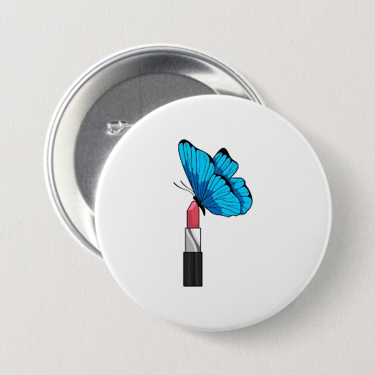 Schmetterling mit Lipstick Button (Vorne & Hinten)
