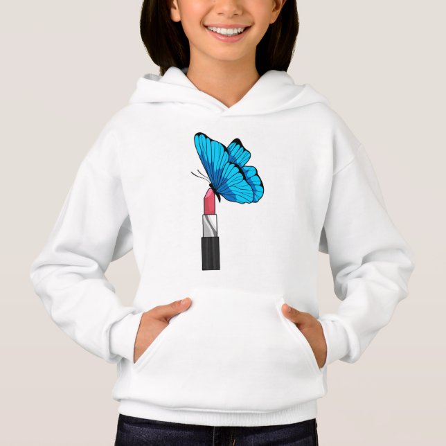 Schmetterling mit Lipstick Hoodie (Vorderseite)