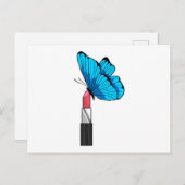 Schmetterling mit Lipstick Postkarte (Vorne/Hinten)