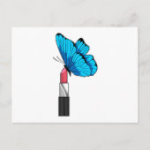 Schmetterling mit Lipstick Postkarte (Vorderseite)