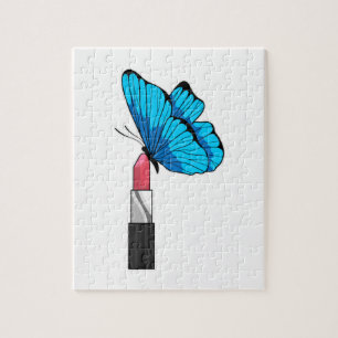 Schmetterling mit Lipstick Puzzle