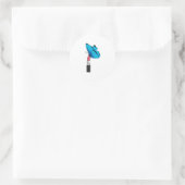 Schmetterling mit Lipstick Runder Aufkleber (Tasche)