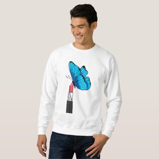 Schmetterling mit Lipstick Sweatshirt (Vorne ganz)