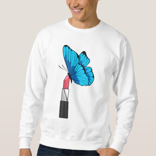 Schmetterling mit Lipstick Sweatshirt (Vorderseite)