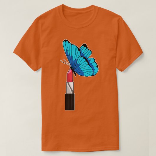 Schmetterling mit Lipstick T-Shirt (Design vorne)