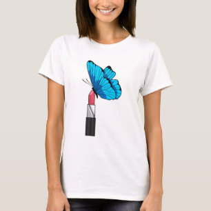 Schmetterling mit Lipstick T-Shirt