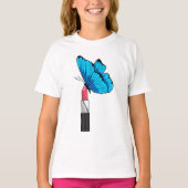 Schmetterling mit Lipstick T-Shirt (Vorderseite)