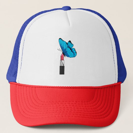 Schmetterling mit Lipstick Truckerkappe (Vorderseite)