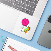 Schmetterling mit Lollipop Aufkleber (Laptop mit iPhone)