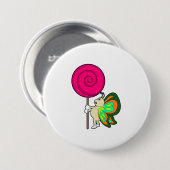 Schmetterling mit Lollipop Button (Vorne & Hinten)