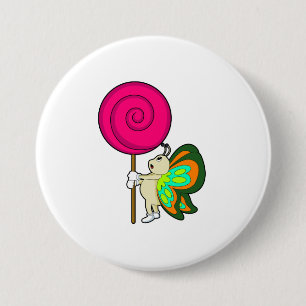 Schmetterling mit Lollipop Button
