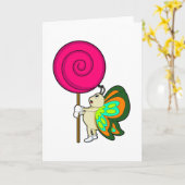 Schmetterling mit Lollipop Karte (Gelbe Blume)