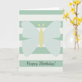 Schmetterling mit Minze und weißen Streifen Karte (Gelbe Blume)