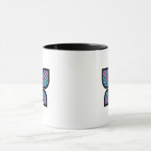 Schmetterling mit Mosaikglanz Tasse (Zentrum)