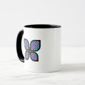 Schmetterling mit Mosaikglanz Tasse (Vorderseite Links)